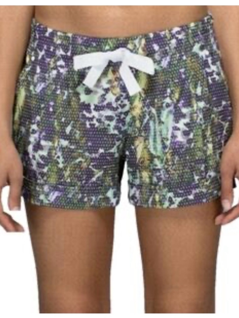 lululemon athletica Multi-Color Printed Elastic-Waist Athletic Shorts 0051